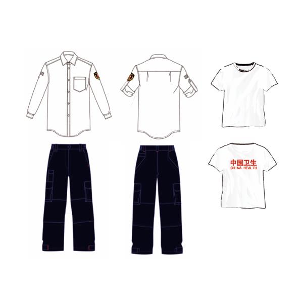 卫生应急服装——夏装衬衫、哈弗红速干翻领、夏裤
